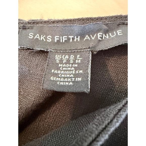 Saks Fifth Avenue 100% Linen Ruffle Tiered Mini Dress Charcoal Grey Womens Small - Picture 6 of 6